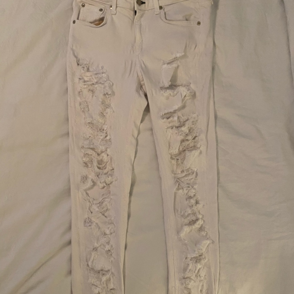 White Skinny Super Stretch Low Waisted Jeans